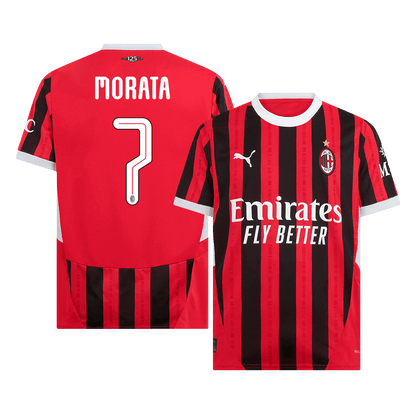 MORATA #7 AC Milan Home  Soccer Jersey 2024/25 - UCL Top Soccer Jerseys Store