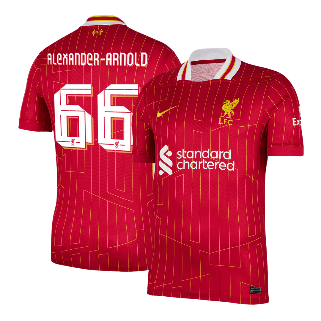 ALEXANDER-ARNOLD #66 Liverpool Home  Soccer Jersey 2024/25 - UCL Top Soccer Jerseys Store
