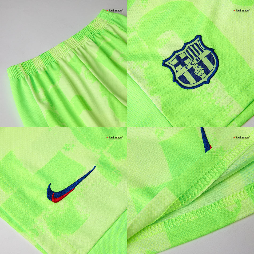 Kid's Barcelona Third Away  Soccer Jersey Kit(Jersey+Shorts) 2024/25 - UCL (Spotify Logo Without Text) Top Soccer Jerseys Store