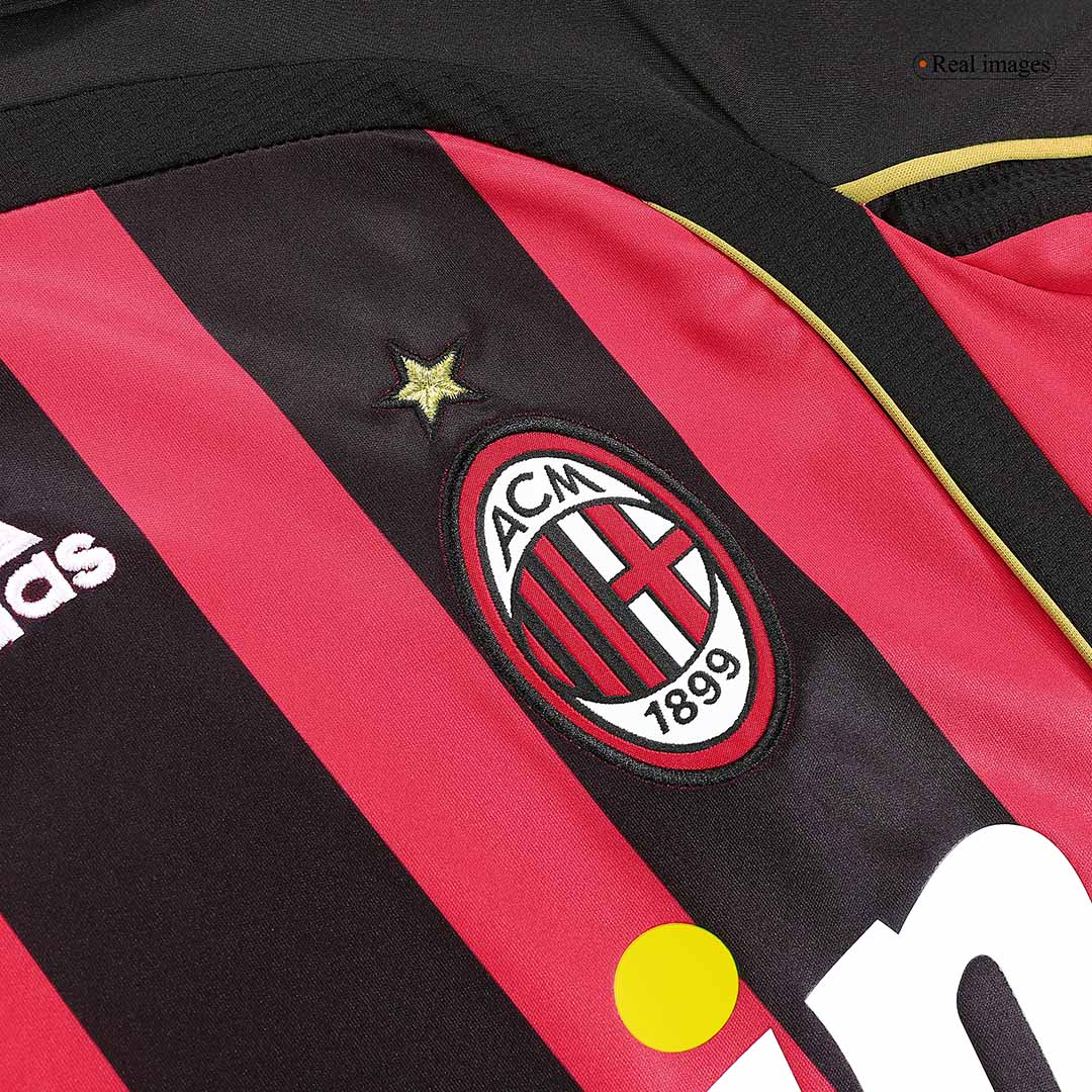 Retro KAKA' #22 2006/07 AC Milan Home Long Sleeve  Soccer Jersey Top Soccer Jerseys Store