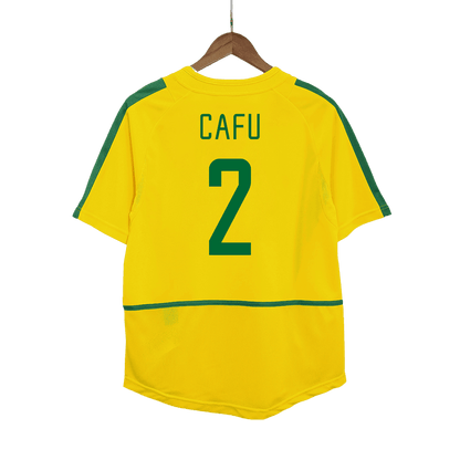 Retro CAFU #2 2002/03 Brazil Home  Soccer Jersey Top Soccer Jerseys Store