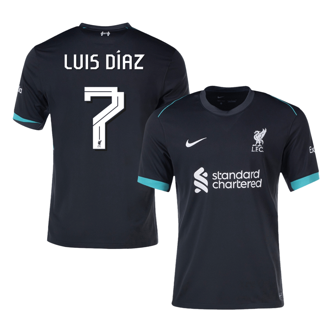 LUIS DÍAZ  #7 Liverpool Away  Soccer Jersey 2024/25 - UCL Top Soccer Jerseys Store
