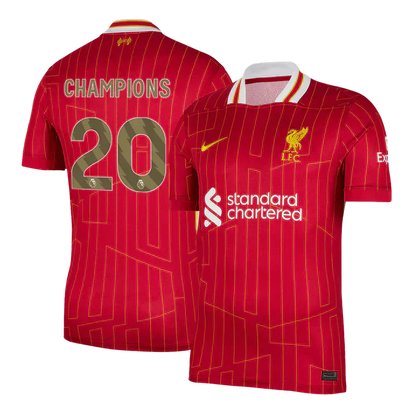 Liverpool FC Custom Number Home Soccer Jersey 2024/25 | Premier League Champions Go Soccer World Shop