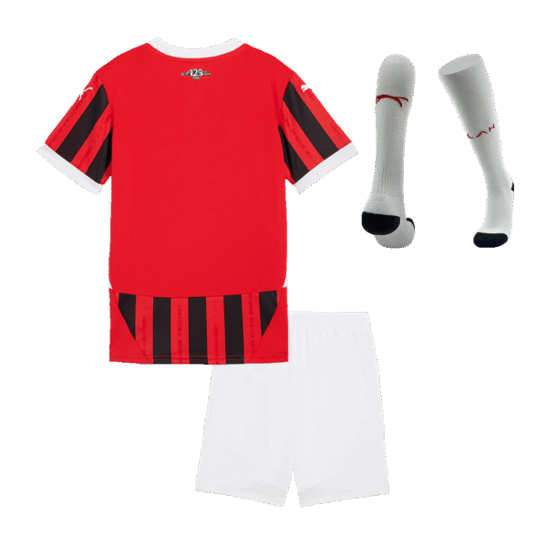 Kid's AC Milan Home  Soccer Jersey Kit(Jersey+Shorts+Socks) 2024/25 Top Soccer Jerseys Store