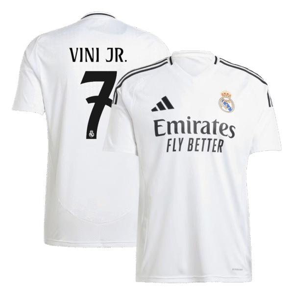 VINI JR. #7 Real Madrid Home  Soccer Jersey 2024/25 Top Soccer Jerseys Store