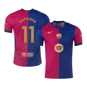 Player Version RAPHINHA #11 Barcelona Home  Soccer Jersey 2024/25 -?Spotify Logo Without Text? Top Soccer Jerseys Store