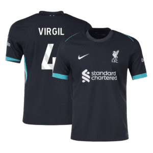 Player Version VIRGIL #4 Liverpool Away  Soccer Jersey 2024/25 Top Soccer Jerseys Store
