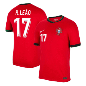 R.Leão #17 Portugal Home  Soccer Jersey Euro 2024 Top Soccer Jerseys Store