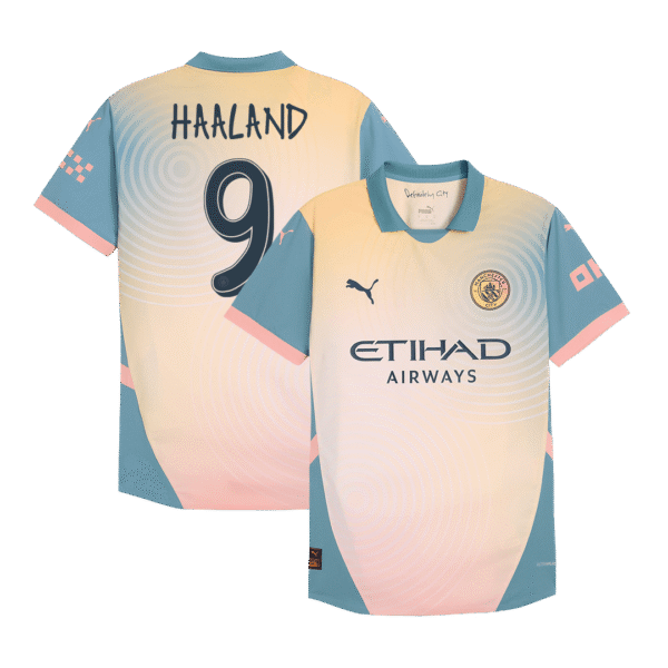 Player Version HAALAND #9 Manchester City Fourth Away  Soccer Jersey 2024/25- Definitely City (UCL) Top Soccer Jerseys Store