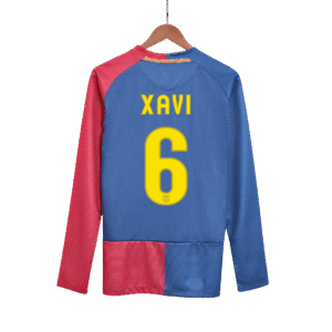 Retro XAVI #6 2008/09 Barcelona Home Long Sleeve  Soccer Jersey- UCL Final Top Soccer Jerseys Store