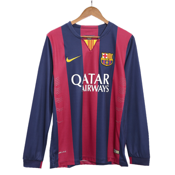 Retro NEYMAR JR #11 2014/15 Barcelona Home Long Sleeve  Soccer Jersey Top Soccer Jerseys Store