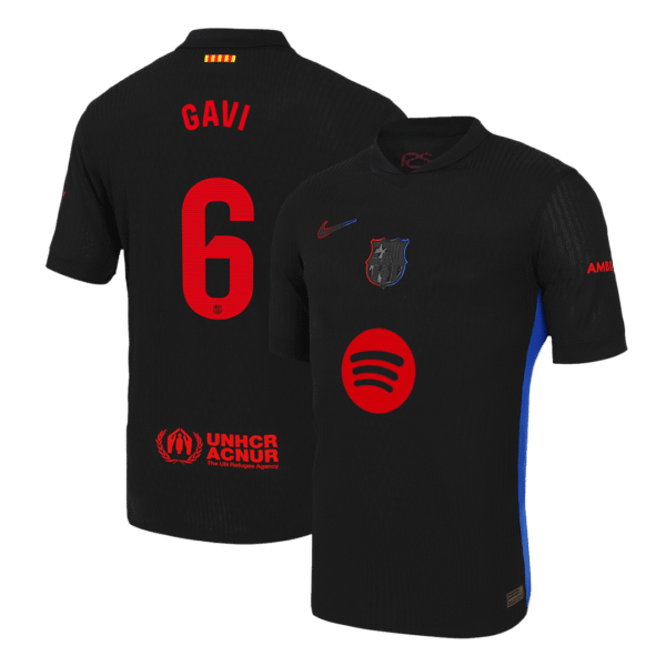 Player Version GAVI #6 Barcelona Away  Soccer Jersey 2024/25 - Spotify Logo Without Text Top Soccer Jerseys Store
