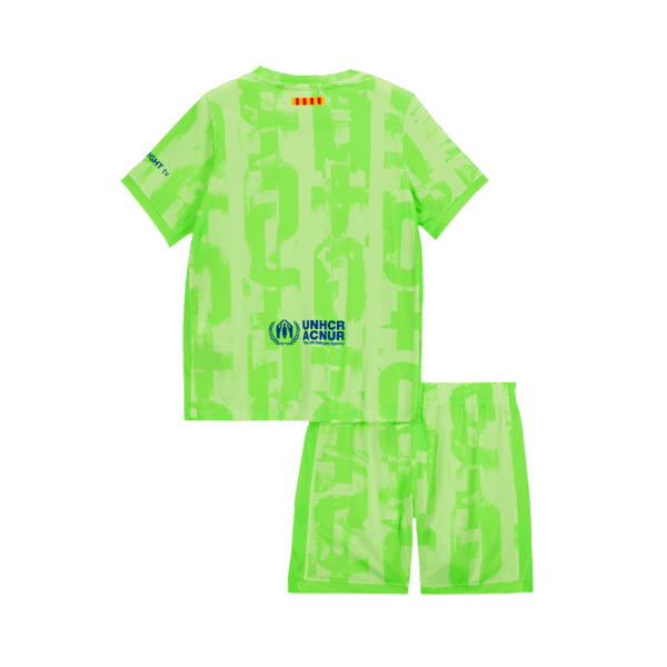 Kid's Barcelona Third Away  Soccer Jersey Kit(Jersey+Shorts) 2024/25 - UCL (Spotify Logo Without Text) Top Soccer Jerseys Store