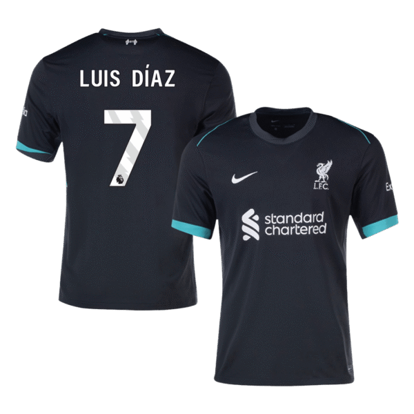 Luis Díaz #7 Liverpool Away  Soccer Jersey 2024/25 Top Soccer Jerseys Store