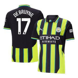 DE BRUYNE #17 Manchester City Away  Soccer Jersey 2024/25 Top Soccer Jerseys Store