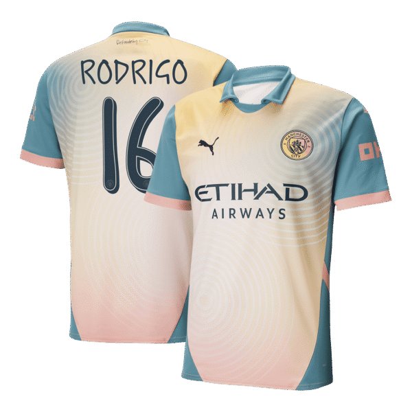 RODRIGO #16 Manchester City Fourth Away  Soccer Jersey 2024/25 - Definitely City (UCL) Top Soccer Jerseys Store