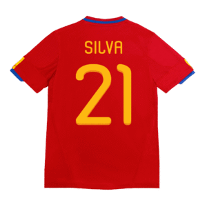 Retro SILVA #21 2010 Spain Home  Soccer Jersey Top Soccer Jerseys Store