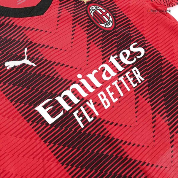 Kid's AC Milan Home  Soccer Jersey Kit(Jersey+Shorts) 2023/24 Top Soccer Jerseys Store