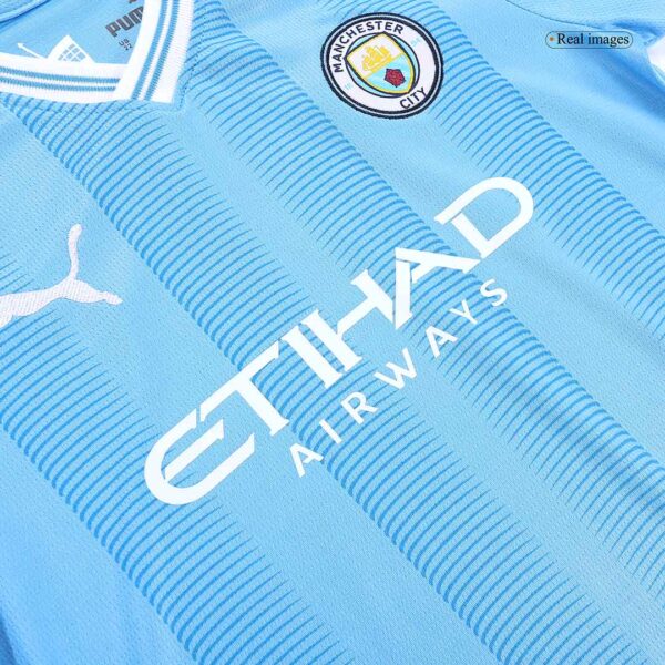 Kid's Manchester City Home  Soccer Jersey Kit(Jersey+Shorts) 2023/24 Top Soccer Jerseys Store