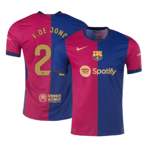Player Version F.DE JONG #21 Barcelona Home  Soccer Jersey 2024/25 Top Soccer Jerseys Store