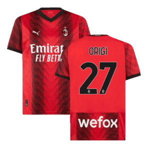ORIGI #27 AC Milan Home  Soccer Jersey 2023/24 Top Soccer Jerseys Store