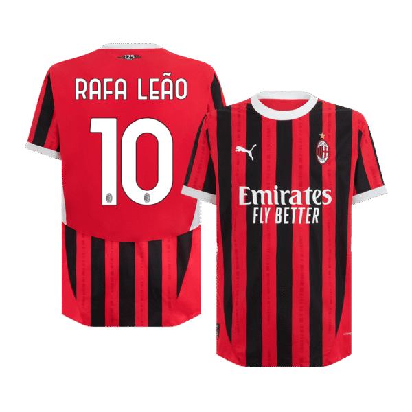 Player Version RAFA LE?O #10 AC Milan Home  Soccer Jersey 2024/25 Top Soccer Jerseys Store