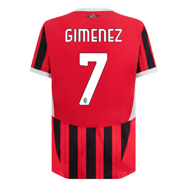 Player Version GIMENEZ #7 AC Milan Home  Soccer Jersey 2024/25 Top Soccer Jerseys Store