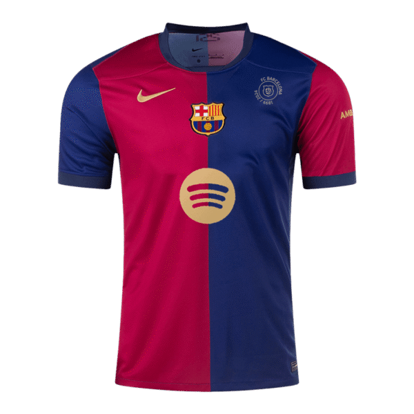 Barcelona Home  Soccer Jersey 2024/25 - 125th Anniversary(Spotify Logo Without Text)