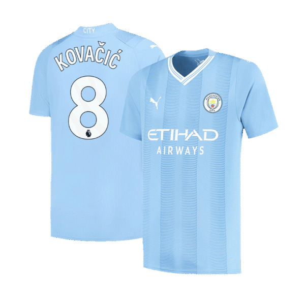 KOVA?I? #8 Manchester City Home  Soccer Jersey 2023/24 Top Soccer Jerseys Store