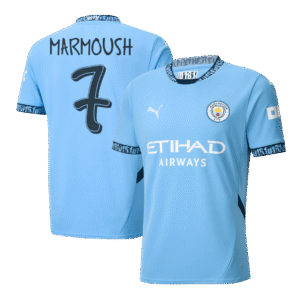 MARMOUSH #7 Manchester City Home  Soccer Jersey 2024/25 - UCL Top Soccer Jerseys Store