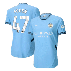 Player Version FODEN #47 Manchester City Home  Soccer Jersey 2024/25 Top Soccer Jerseys Store