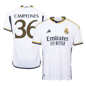 Player Version CAMPEONES #36 Real Madrid Home Soccer Jersey 2023/24 Top Soccer Jerseys Store