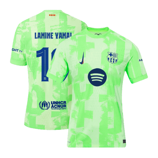 Player Version LAMINE YAMAL #19 Barcelona Third Away  Soccer Jersey 2024/25- UCL?Spotify Logo Without Text? Top Soccer Jerseys Store