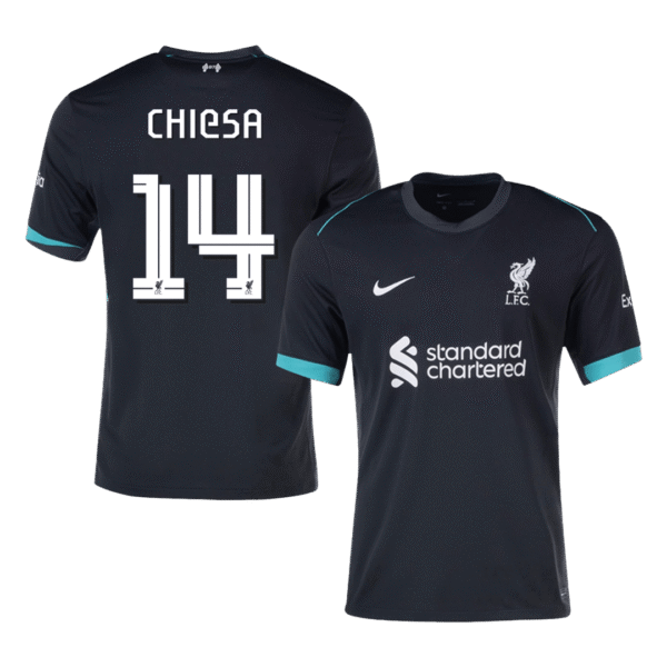 CHIESA #14 Liverpool Away  Soccer Jersey 2024/25 - UCL Top Soccer Jerseys Store