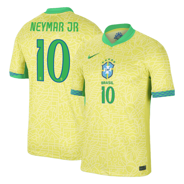 NEYMAR JR #10 Brazil Home  Soccer Jersey 2024 Top Soccer Jerseys Store