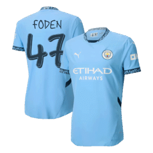 Player Version FODEN #47 Manchester City Home  Soccer Jersey 2024/25 - UCL Top Soccer Jerseys Store
