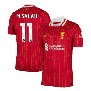 Player Version M.SALAH #11 Liverpool Home  Soccer Jersey 2024/25 Top Soccer Jerseys Store