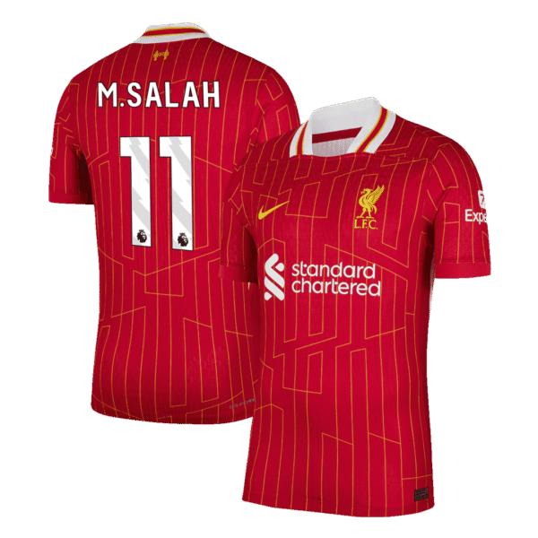 Player Version M.SALAH #11 Liverpool Home  Soccer Jersey 2024/25 Top Soccer Jerseys Store