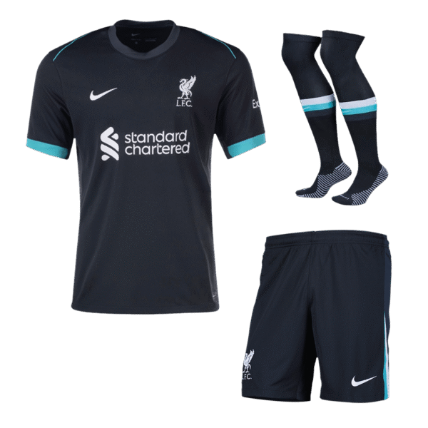 Liverpool Away  Soccer Jersey Kit(Jersey+Shorts+Socks) 2024/25 Top Soccer Jerseys Store