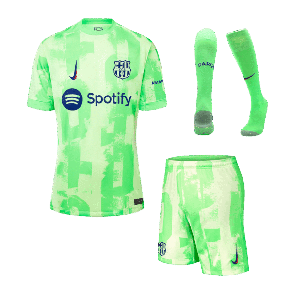 Barcelona Third Away  Soccer Jersey Kit(Jersey+Shorts+Socks) 2024/25 Top Soccer Jerseys Store
