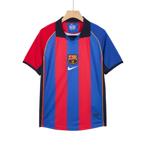 Retro 2001/02 Barcelona Home  Soccer Jersey Top Soccer Jerseys Store