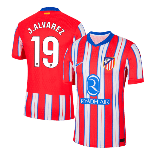 Player Version J.ALVAREZ #19 Atletico Madrid Home  Soccer Jersey 2024/25 Top Soccer Jerseys Store