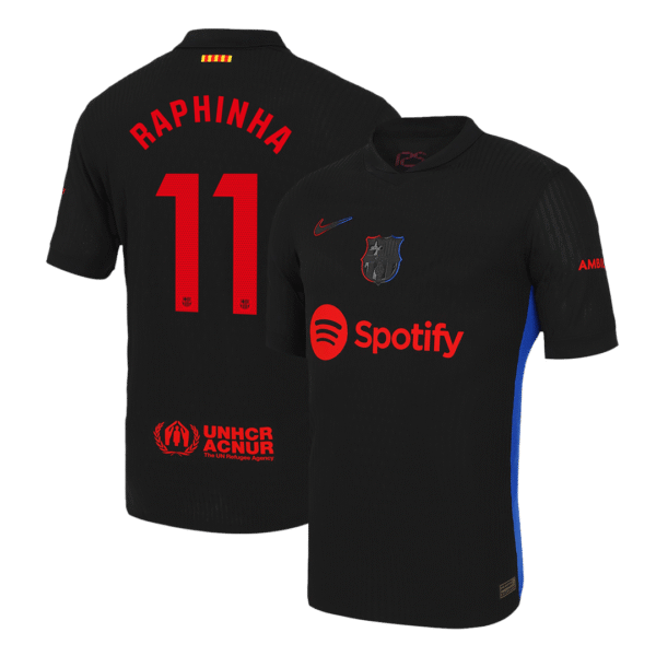 Player Version RAPHINHA #11 Barcelona Away  Soccer Jersey 2024/25 Top Soccer Jerseys Store