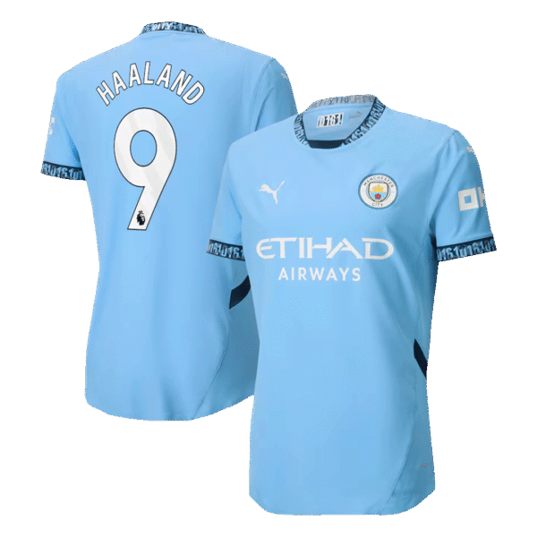 Player Version HAALAND #9 Manchester City Home  Soccer Jersey 2024/25 Top Soccer Jerseys Store