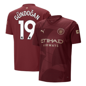 G?NDO?AN #19 Manchester City Third Away  Soccer Jersey 2024/25 Top Soccer Jerseys Store