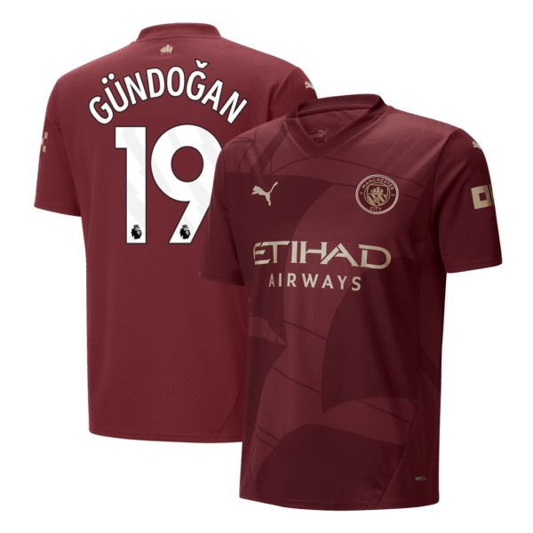 G?NDO?AN #19 Manchester City Third Away  Soccer Jersey 2024/25 Top Soccer Jerseys Store