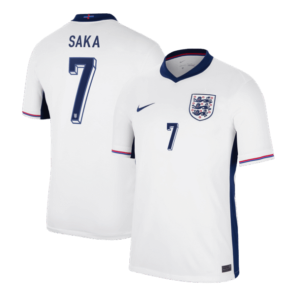 SAKA #7 England Home  Soccer Jersey Euro 2024 Top Soccer Jerseys Store