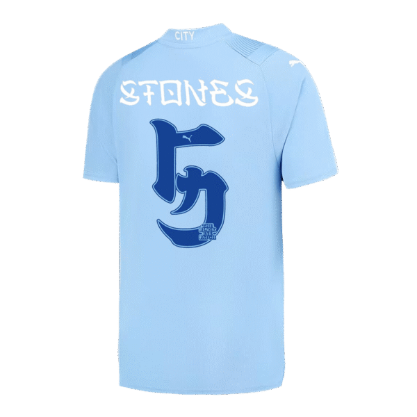 STONES #5 Manchester City Japanese Tour Printing Home  Soccer Jersey 2023/24 Top Soccer Jerseys Store
