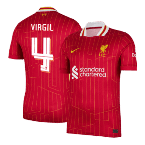 VIRGIL #4 Liverpool Home  Soccer Jersey 2024/25 - UCL Top Soccer Jerseys Store