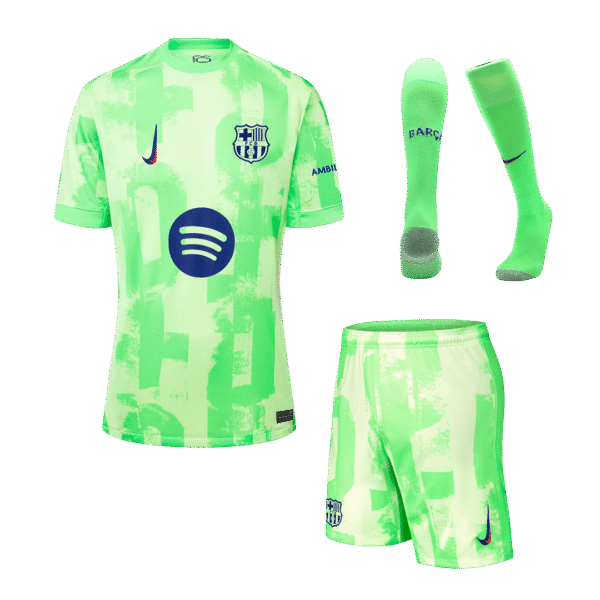 Barcelona Third Away  Soccer Jersey Kit(Jersey+Shorts+Socks) 2024/25- (Spotify Logo Without Text) Top Soccer Jerseys Store